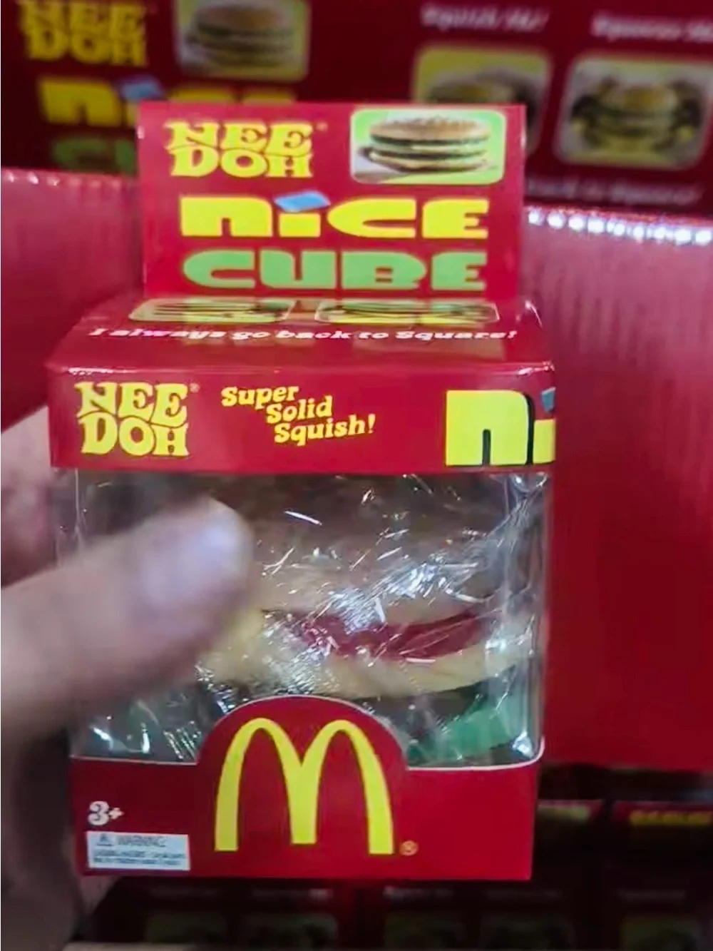 McDonald's NeeDoh Nice Burger Squishy Toy - Removable pieces on burger